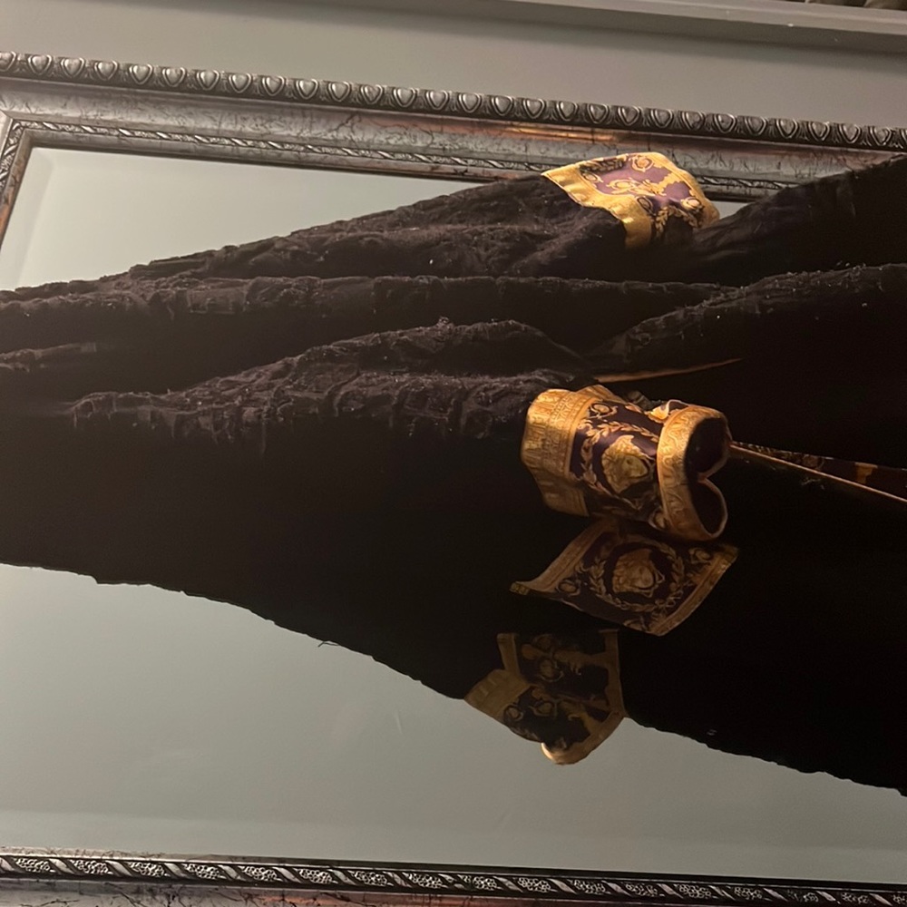 Versace kids black robe